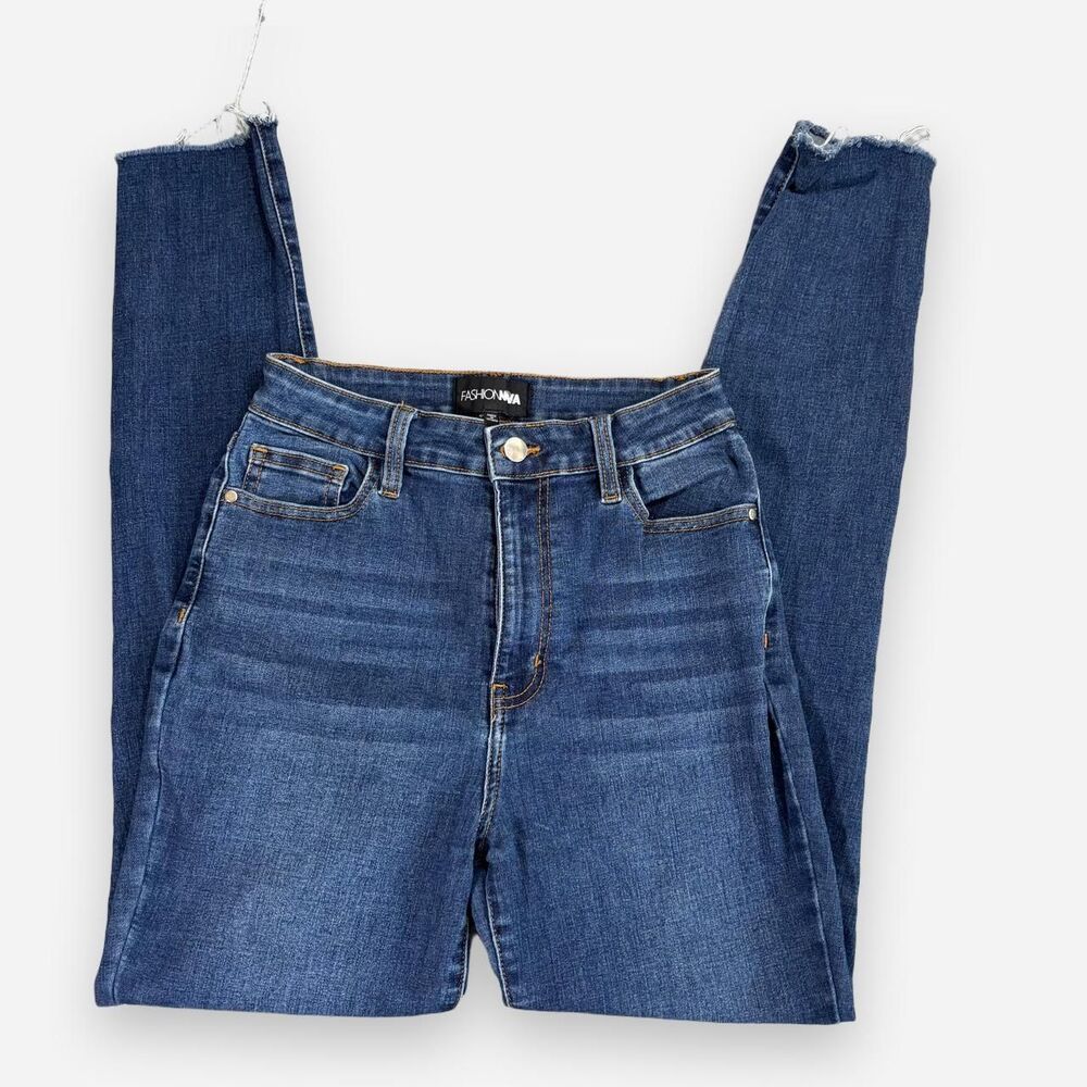 Fashion-nova Women's Blue and Navy Jeans
